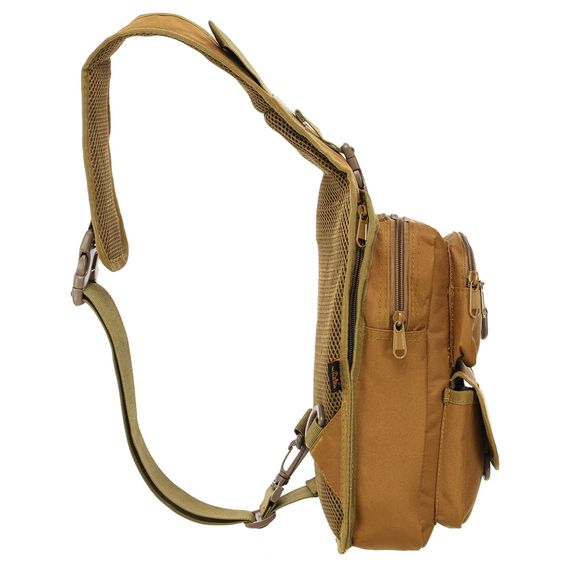 Сумка-слінг тактична з однією лямкою SILVER KNIGHT TY-184 (30х16х8см) 4л Койот | Зображення 4