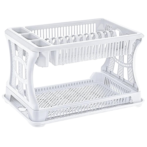 Сушка для посуду двохярусна (12) (білий)