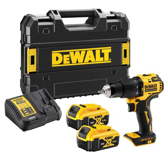 Дрель-шуруповерт аккумуляторная бесщёточная ударная 65 Нм DeWALT DCD709P2T