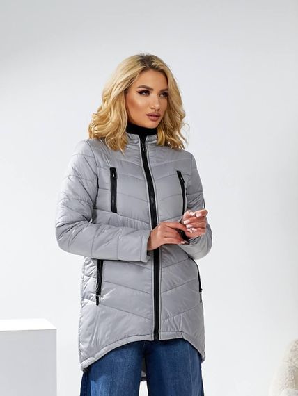 Елегантна жіноча парка, арт. 300, світло сірий | Зображення 6