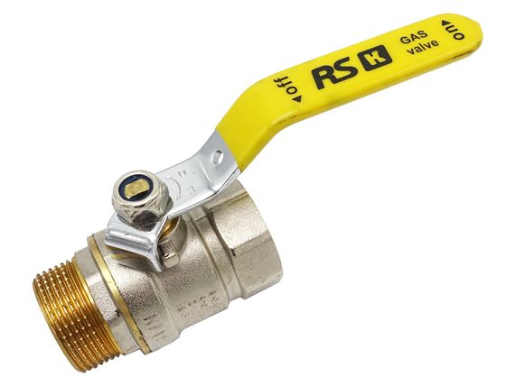 Кран кульовий 1 1/4" ЗВ жовта ручка СW 617 Original RSk Італія 4/16 * | Зображення 2