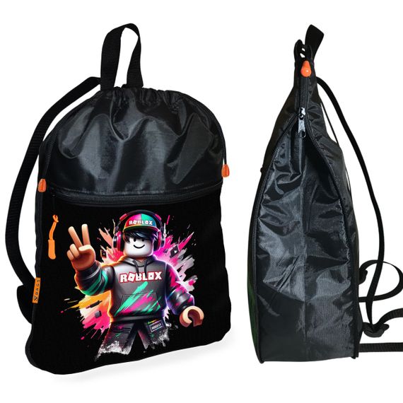 Рюкзак-мешок для обуви,спортивной формы Роблокс "Roblox" детская сумка для сменки с расширителем (1691)