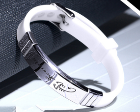 Силіконовий браслет Primo Zodiac - Scorpio (Скорпіон) - White