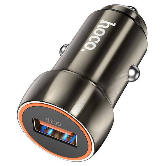 Набір АЗУ 12-24V HOCO Z46 + кабель Type-C, 1xUSB, 18W, кабель 1м, Black, Box | Зображення 3