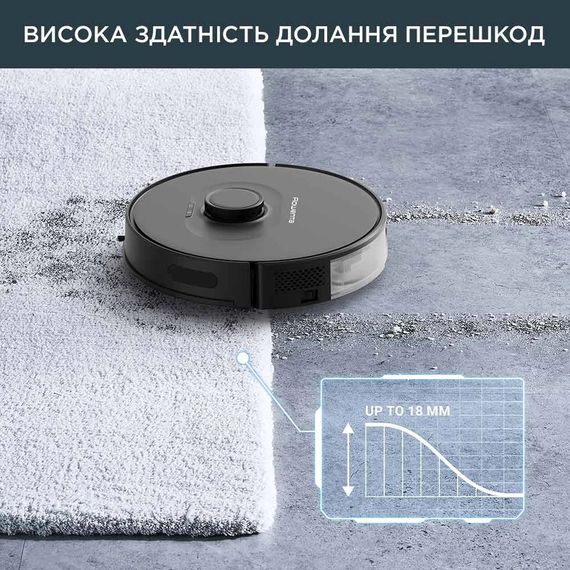 Робот-пилосос Rowenta X-Plorer Serie 75 S, h=9.5см, вологе прибирання, конт пил -0.4л, вода -0.3л, автон. робота до 120хв, НЕРА, управління через смартфон, чорний (RR8575WH) | Зображення 6