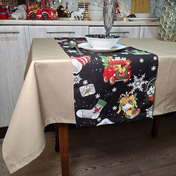 Ранер SoundSleep Charms новорічний водостійкий 35х100 см чорний (2800004658560) | Зображення 2