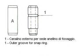 Направляюча клапана INEX FORD TRANSIT 2,5D (вир-во Metelli) METELLI 011993 на FORD TRANSIT автобус (V_ _)