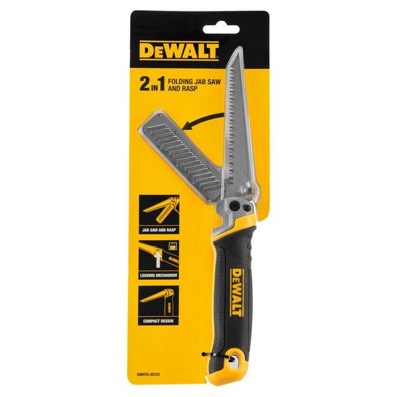 Ножівка DeWALT міні ножовка-рашпіль по гіпсокартону, складана, 130 мм. (DWHT0-20123) | Зображення 2