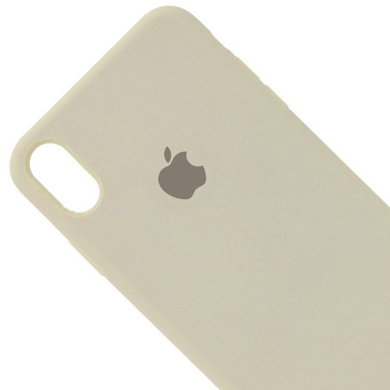 Чехол Silicone Case Full Protective (AA) для Apple iPhone XS Max (6.5") Бежевый / Antique White | Зображення 1