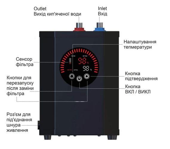 Комбінований з подачею кип'яченої води Fabiano FKM 9840 Inox 8231.409.1650 | Зображення 4