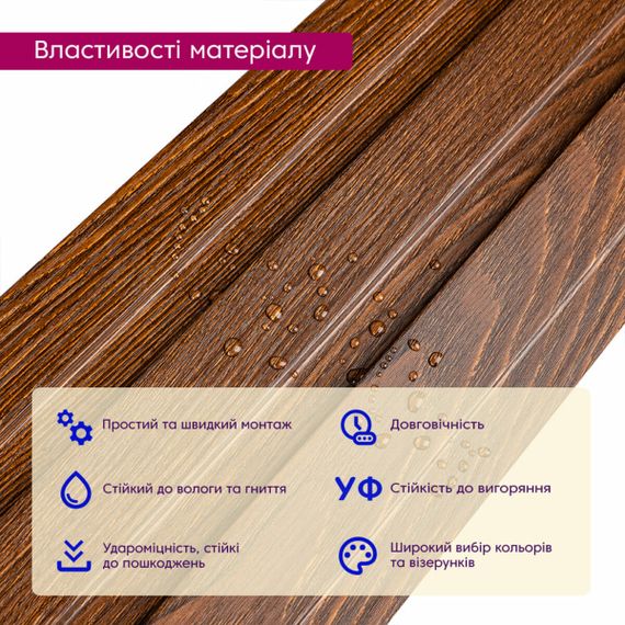 Рейка декоративна WPC стінова 200х11х2900мм SW-00003009 | Зображення 3