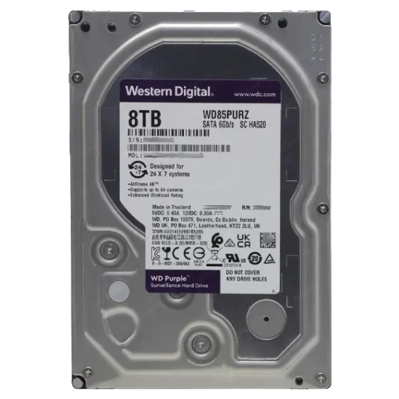 Western Digital Purple WD85PURZ 8Тб Жорсткий диск внутрішній - Накопичувачі