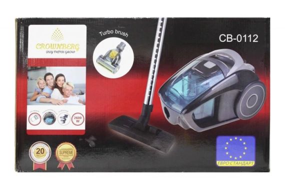 Пилосос з турбощіткою Crownberg CB 0112 потужністю 2600 Вт контейнерного типу | Зображення 8
