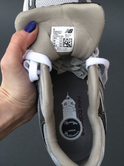 Кросівки весна літо New Balance 990 шкіра, текстиль сірі | Зображення 5