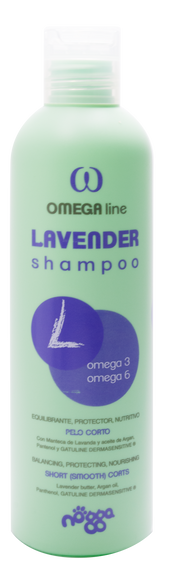 Шампунь с маслом лаванды для гладкошерстных и голых пород Nogga Omega Lavender shampoo 250 мл