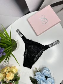 Трусики мереживні танга Victoria's Secret зі стразами, бразиліана Вікторія Сикрет