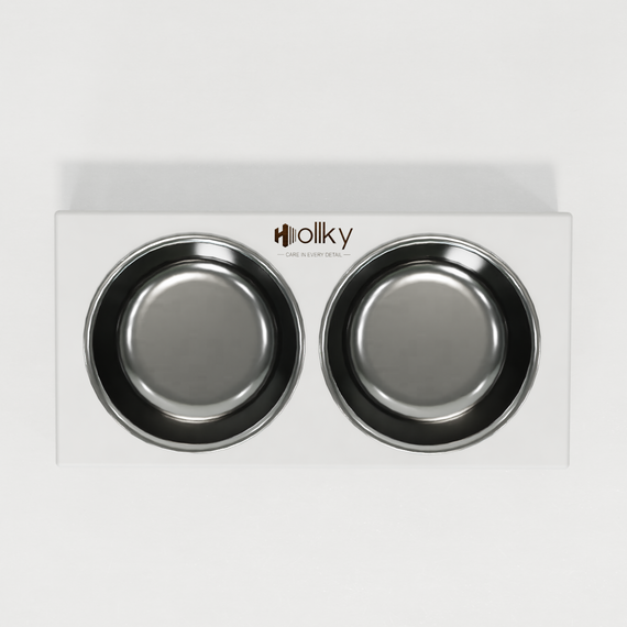 Миски на подставке для маленьких собак и котов Hollky Base XS (2 × 0,25 л) BXS-28145-GRWH | Зображення 2