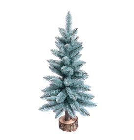 Настільна штучна ялинка Elegant 85см на пеньочку блакитна