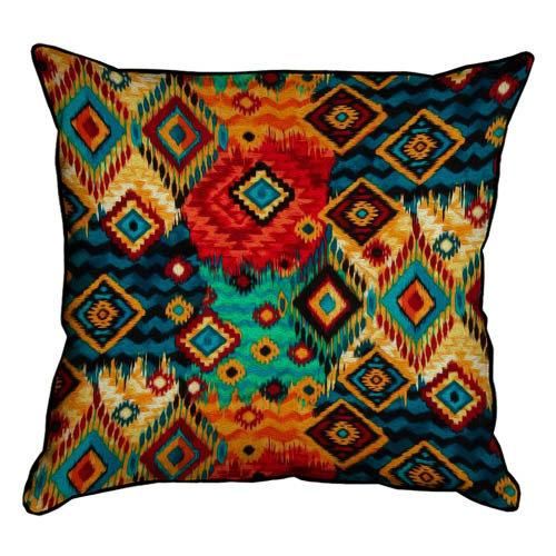 Подушка с мешковины Этно орнамент 45x45 см (45PHB_15NGETN038_BR)