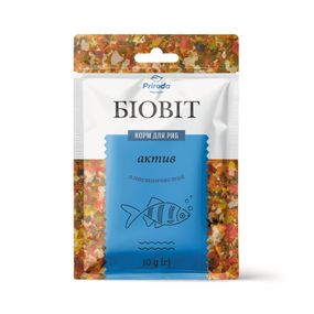 Корм Природа Біовіт Актив для дорослих акваріумних риб пластинчатий 10 г