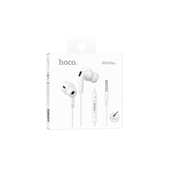 Навушники HOCO M101 Pro Crystal sound wire-controlled earphones with microphone White | Зображення 3