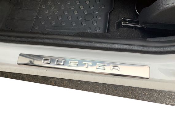 Накладки на пороги OmsaLine (4 шт, нерж.) для Dacia Duster 2008-2018 рр