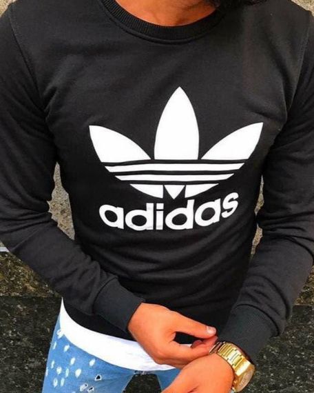 Світшот зима/осінь фліс Adidas  колір чорний | Зображення 1