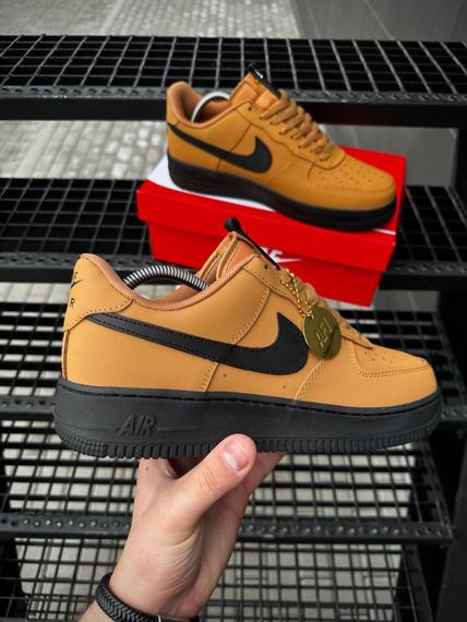 Кросівки Nike Air Force (camel, шкіра ліцензія)