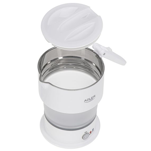 Электрочайник Adler AD 1377 складной силиконовый дорожный 0,6 л 600 Вт белый | Зображення 2