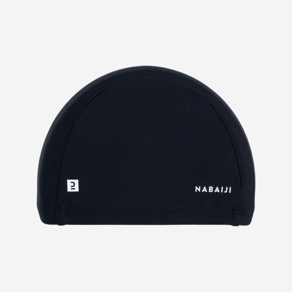 Шапочка для плавання текстильна розмір S чорна - S 53-56cm