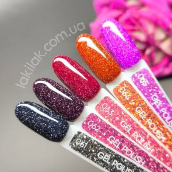 Светоотражающий гель-лак Jerden Proff №61 (графитовый с зеленым подтоном) 5 мл | Зображення 1