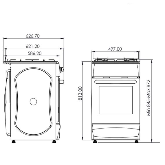 Плита газова біла Grunhelm G4F5600W | Зображення 9