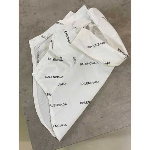 Брендовая рубашка для собак Balenciaga на пуговицах, белая | Зображення 1