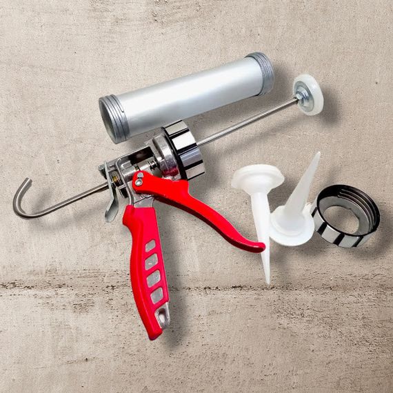 Пістолет для герметика 420 мл, закритого типу, алюміній HAISSER (арт.31123) | Зображення 2