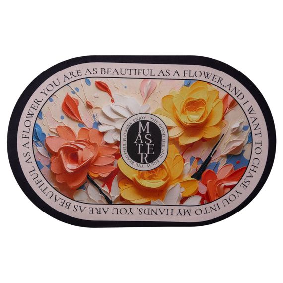 Килимок діатомітовий універсальний BEAUTIFUL FLOWERS 58*38 см з ефектом 3-D HP-42-55
