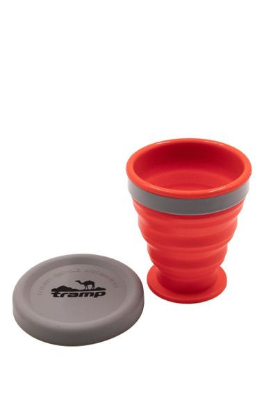 Стакан складной силиконовый Tramp с крышкой 200 ml terracota (UTRC-126-terracota) | Зображення 1