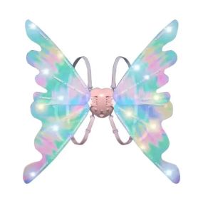 Светодиодные крылья феи-бабочки, двигающиеся с подсветкой и мелодиями на ремешках для девочки Wings of Fairy 848