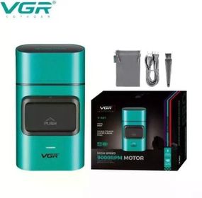 Триммер для волос VGR V-307 берюза • Аккумуляторная машинка для стрижки, шейвер Hair Clippers V-307 для бороды, усов и окантовки