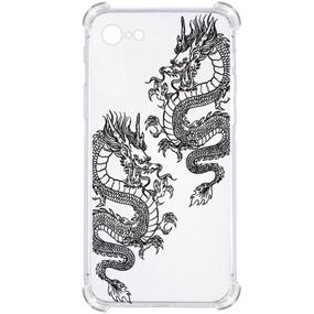 Прозорий протиударний чохол для Iphone SE 2 2020 / Iphone SE 3 2022 / Iphone 8 / Iphone 7 З принтом: Дракошки