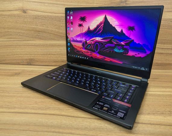 Ігровий ноутбук Б-клас MSI GS65 Stealth 9SE / 15.6" (1920x1080) IPS / Intel Core i7-9750H (6 (12) ядер по 2.6 - 4.5 GHz) / 16 GB DDR4 / 512 GB SSD / nVidia GeForce RTX 2060, 6 GB GDDR6, 192-bit / WebCam / Windows 10 б/в + Подарунок Бездротова миша | Зображення 4