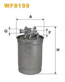 Фільтр палив. VW PASSAT WF8199PP8394 (вир-во WIX-FILTERS) WIX FILTERS WF8199 на AUDI A8 седан (4D2, 4D8)
