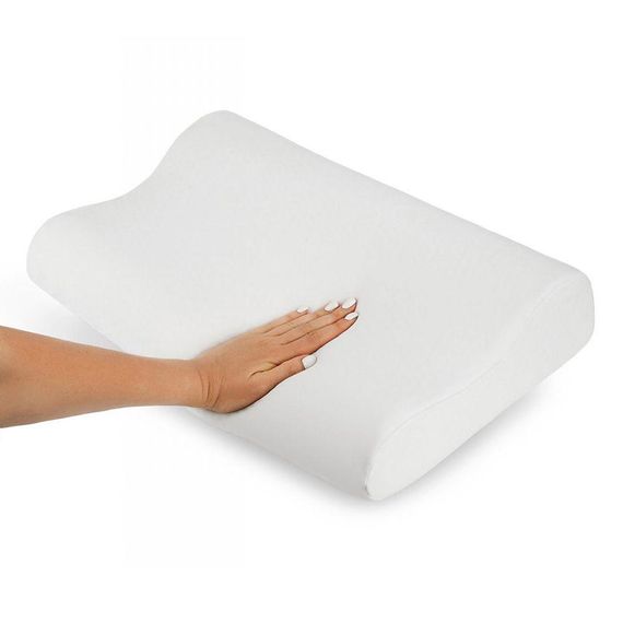 Ортопедична подушка для сну з ефектом пам'яті 50x29x10/7см, Memory Foam Pillow / Анатомічна подушка з піни для шиї | Зображення 3