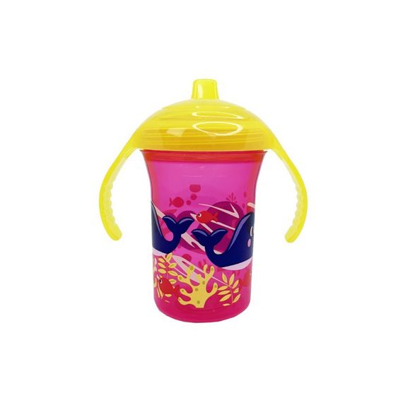 Пляшечка пластикова з ручками "Кит" MGZ-0323(Pink) 250 мл | Зображення 1