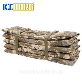 Тактичний розкладний каремат посилений (20мм+стропа) Kiborg К-2 піксель