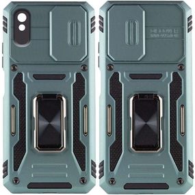 Ударопрочный чехол Camshield Army Ring для Xiaomi Redmi 9A Зеленый / Light Green