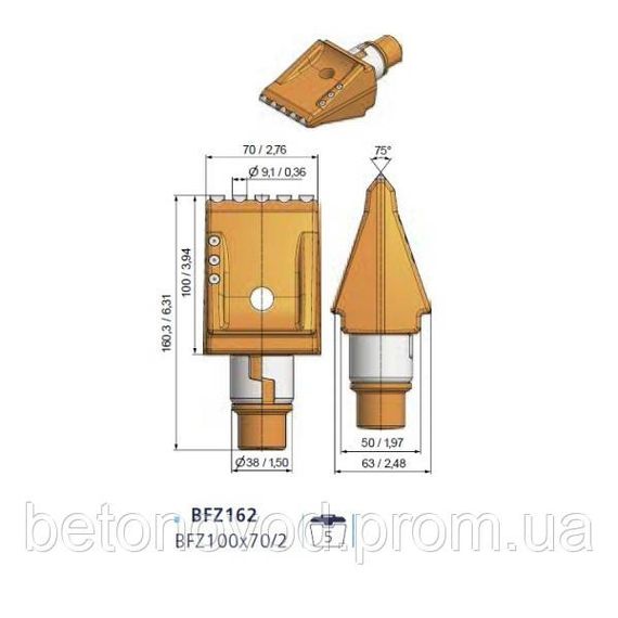 Пласкі різці BFZ162 BFZ100x70/2 | Зображення 6