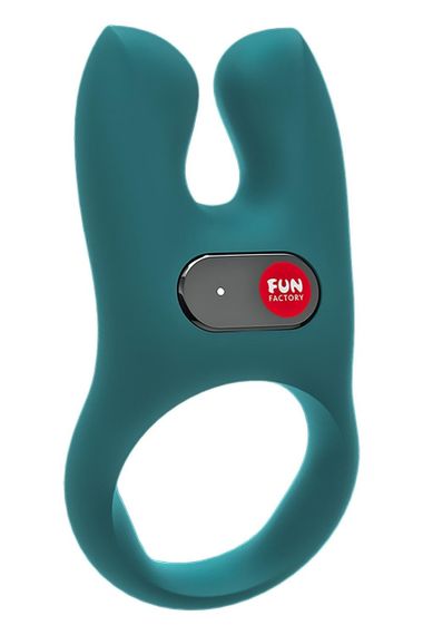 Ерекційне віброкільце Fun Factory Nos бірюзове, 8 см Sex Aura