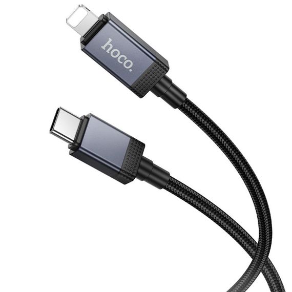 Дата кабель Hoco X118 Generous with display Type-C to Lightning 27W (1m) Black | Зображення 1
