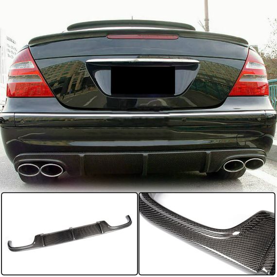 Диффузор заднего бампера для E55 AMG 2003-2006, Карбон для Mercedes E-сlass W211