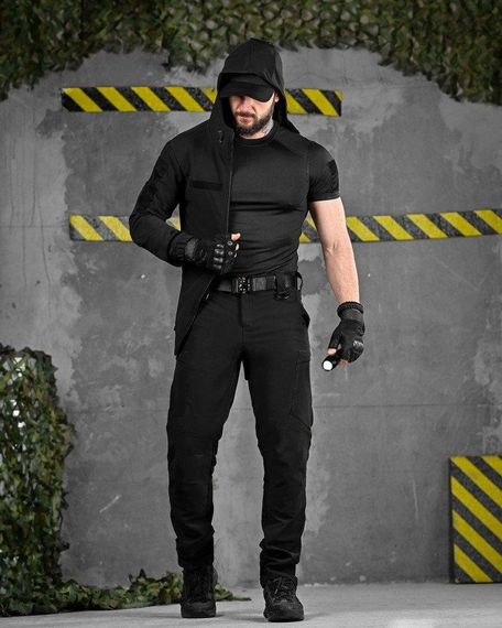 Літній тактичний костюм 8в1 TIRAN чорний ДЛ6514 | Зображення 1